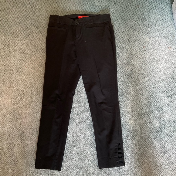 Cartonnier Black Tailored Pants with Ankle Cutouts - Picture 1 of 3